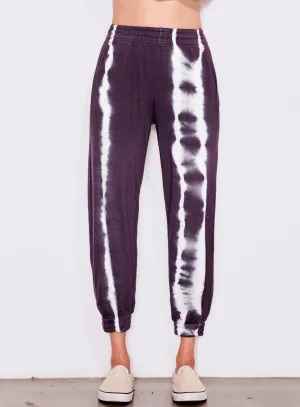 Stripe Tie Dye Jogger, Black/White