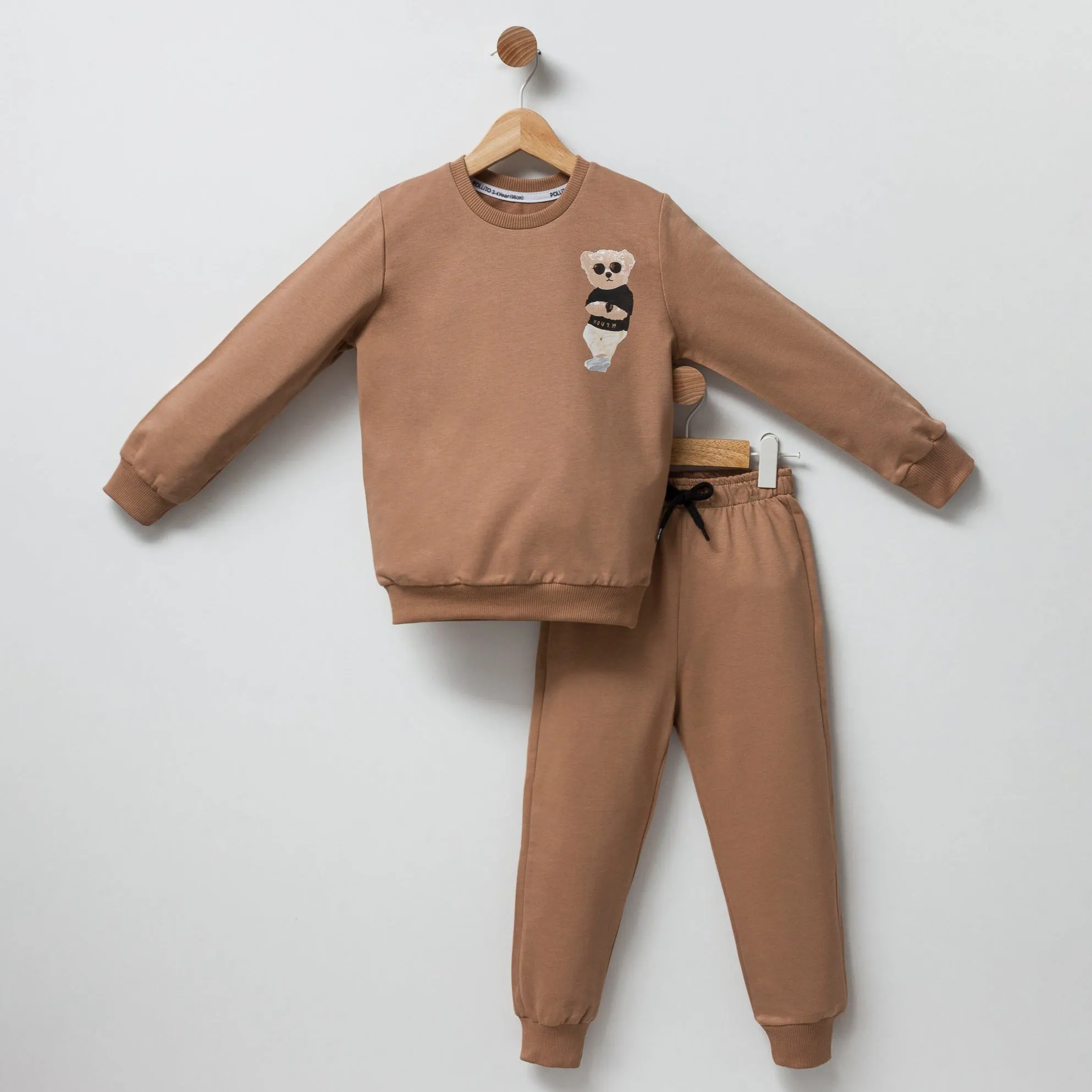 Stylish Bear Boys Casual Jogger Set