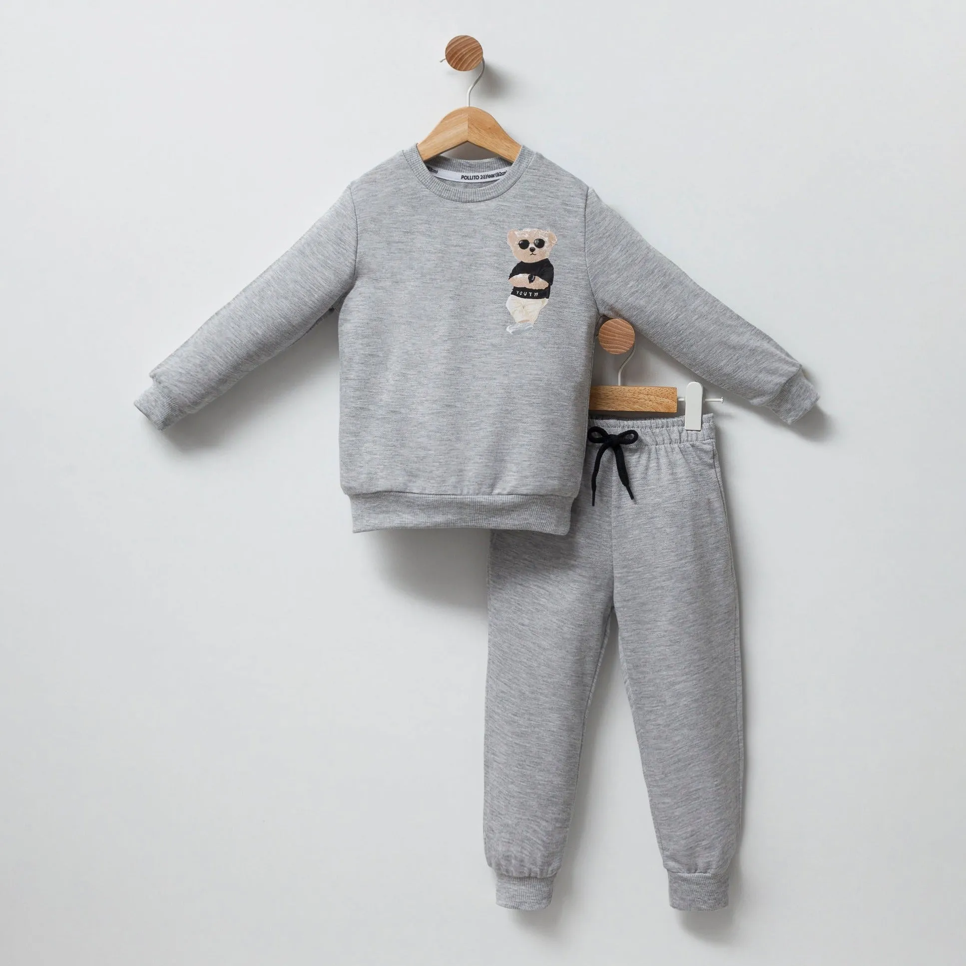 Stylish Bear Boys Casual Jogger Set