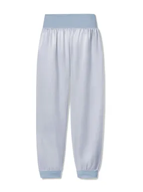 Sunny Satin Joggers - Morning Blue