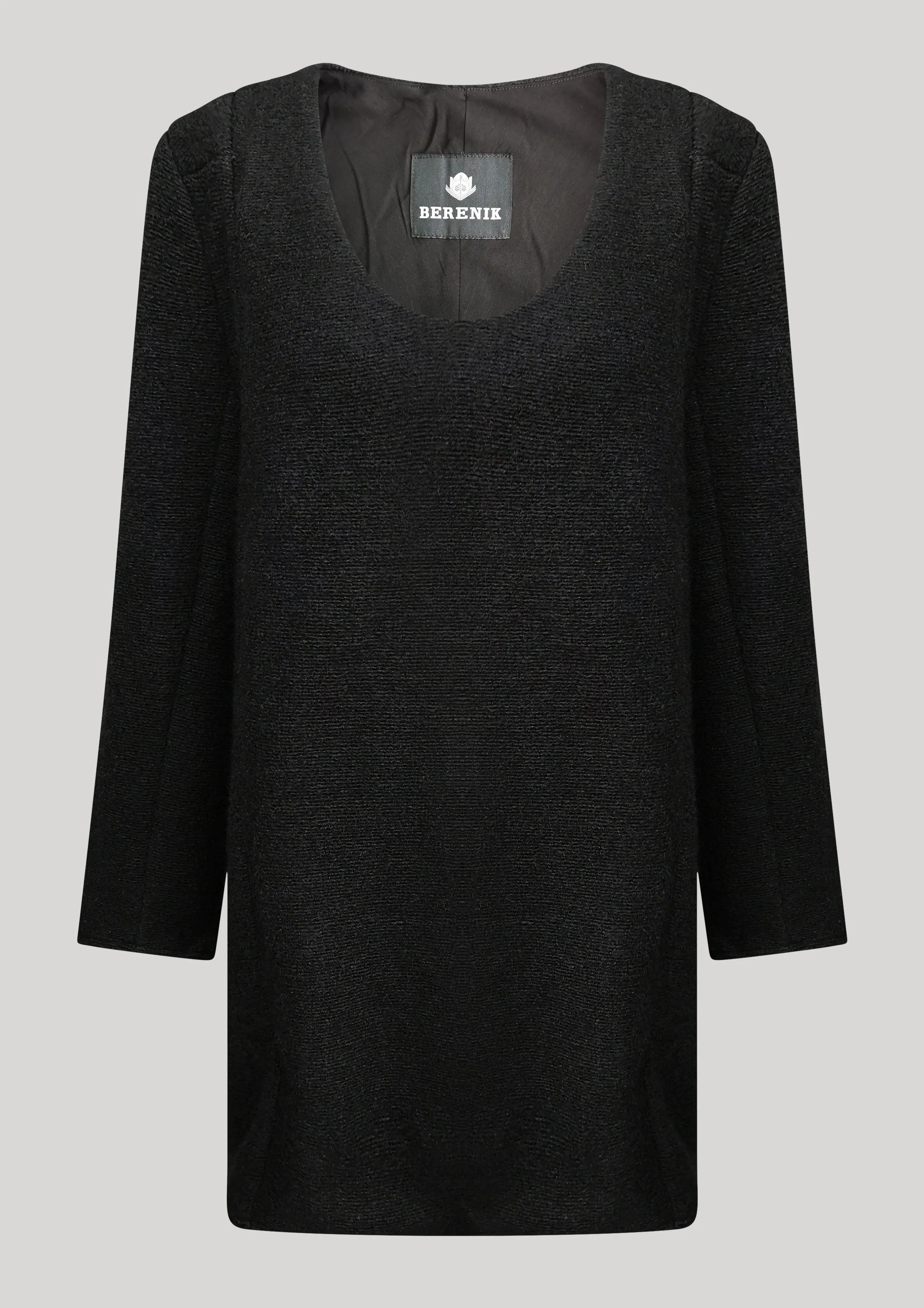 SWEATER/DRESS SIDE ZIP - WOOL BLEND black