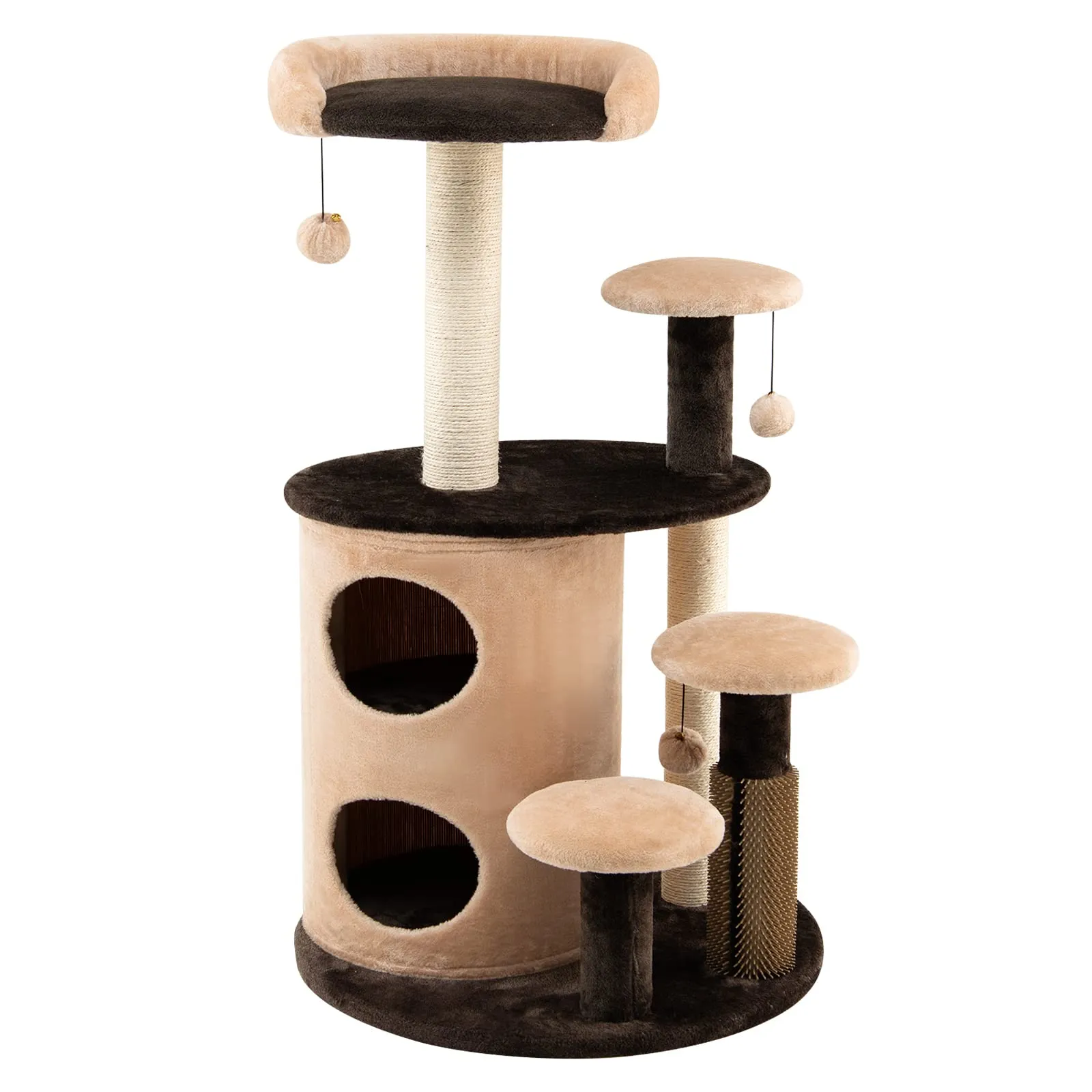 Tangkula Cat Tree for Indoor Cats, 40 Inch Multi-Level Cat Tower with Scratching Posts