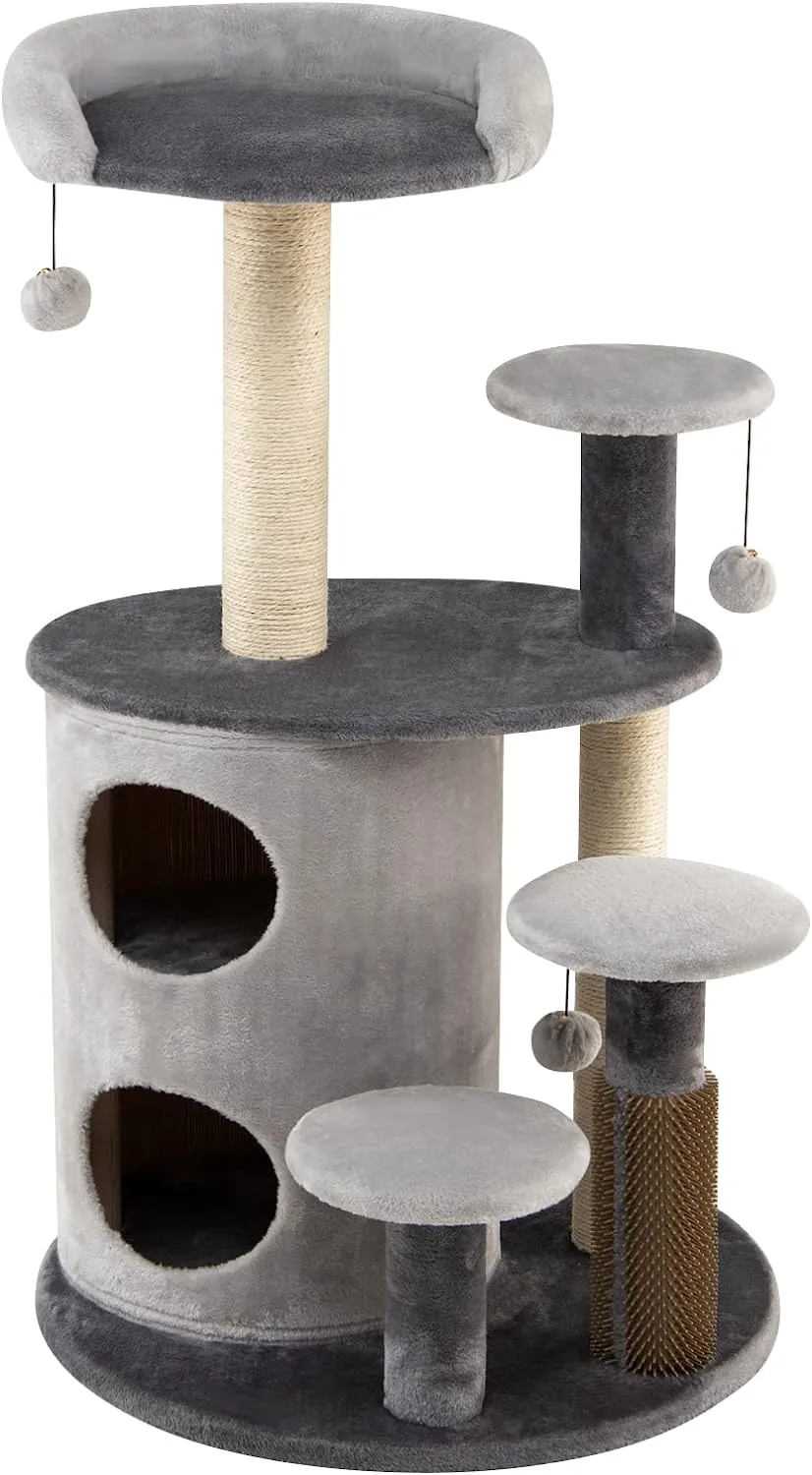 Tangkula Cat Tree for Indoor Cats, 40 Inch Multi-Level Cat Tower with Scratching Posts