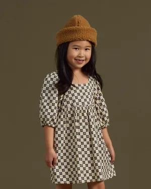 The Gretta Babydoll Dress by Rylee   Cru - Flower Check - KIDS