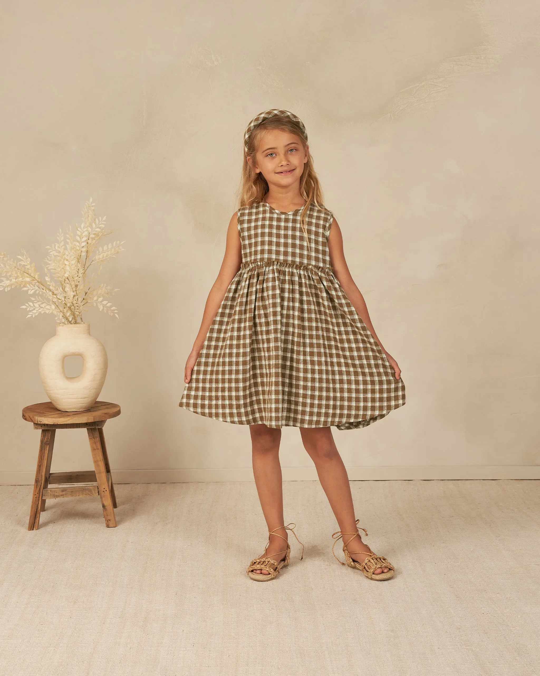 The Harper Dress by Rylee   Cru - Saddle Plaid - BABY