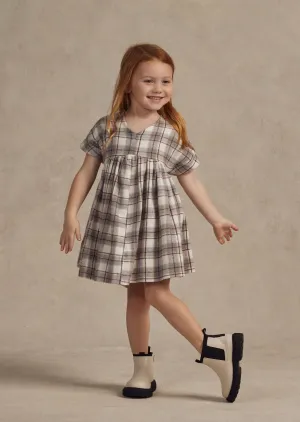 The Maxwell Dress by Rylee   Cru - Blue Flannel - KIDS