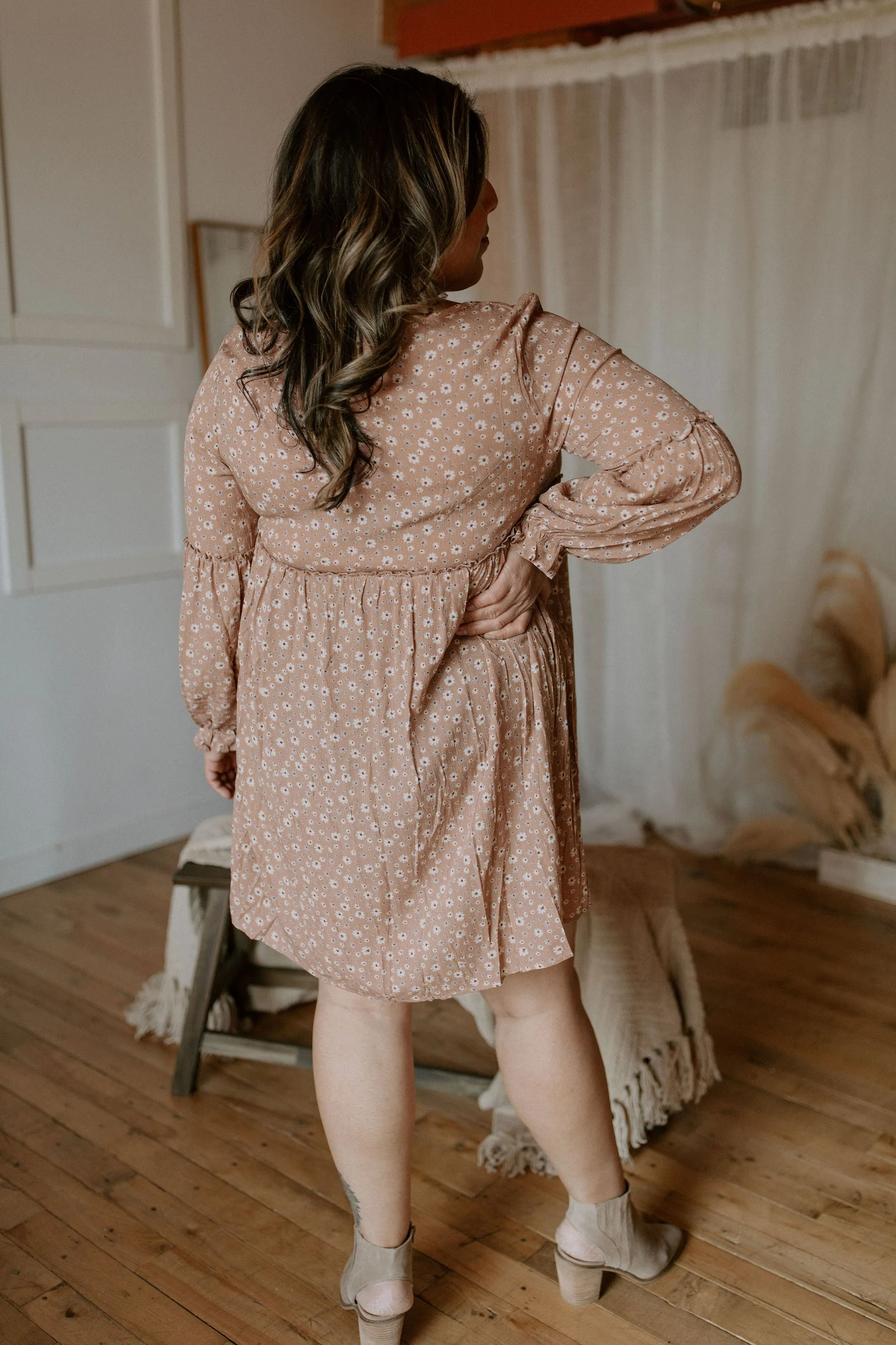 The Virginia Floral Dress - Rose - PLUS