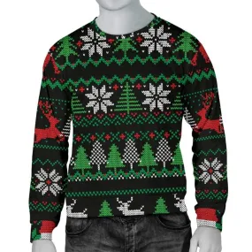 Ugly Christmas Sweater Mens Womens Red Green Black|Christmas Gift