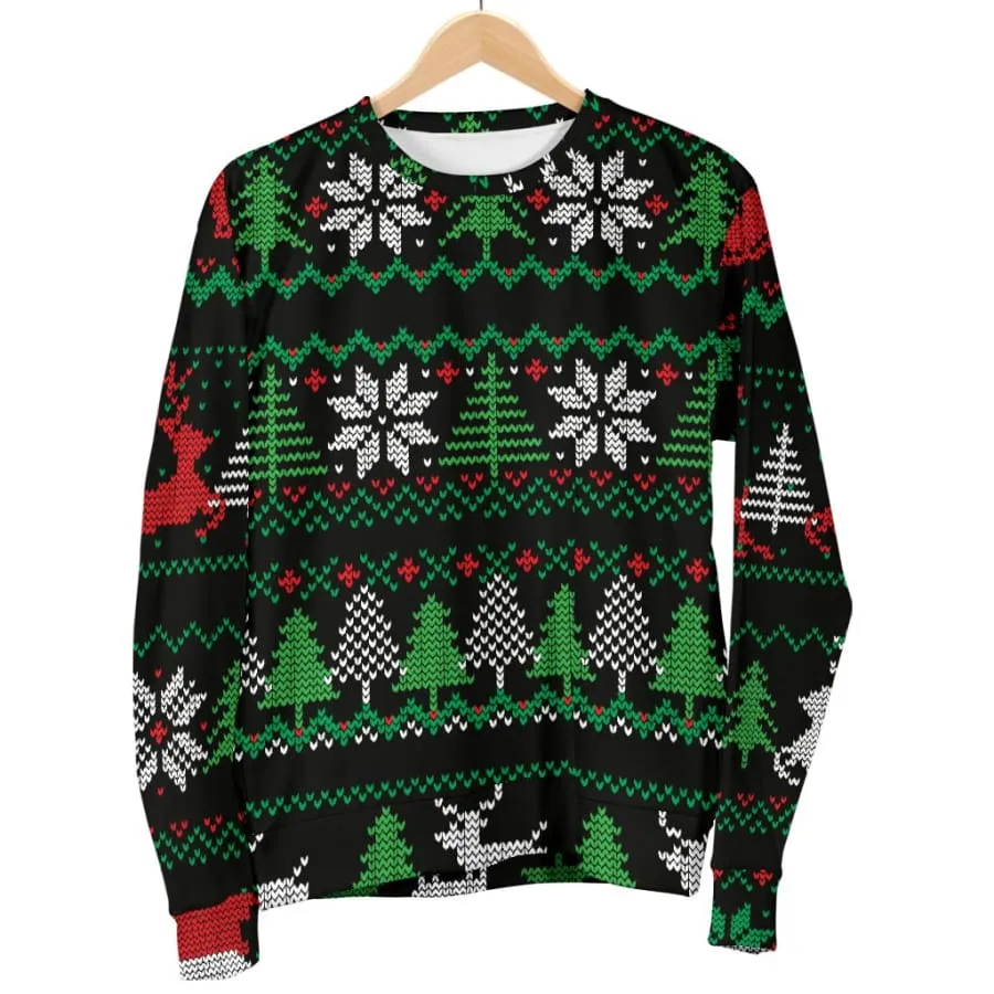 Ugly Christmas Sweater Mens Womens Red Green Black|Christmas Gift