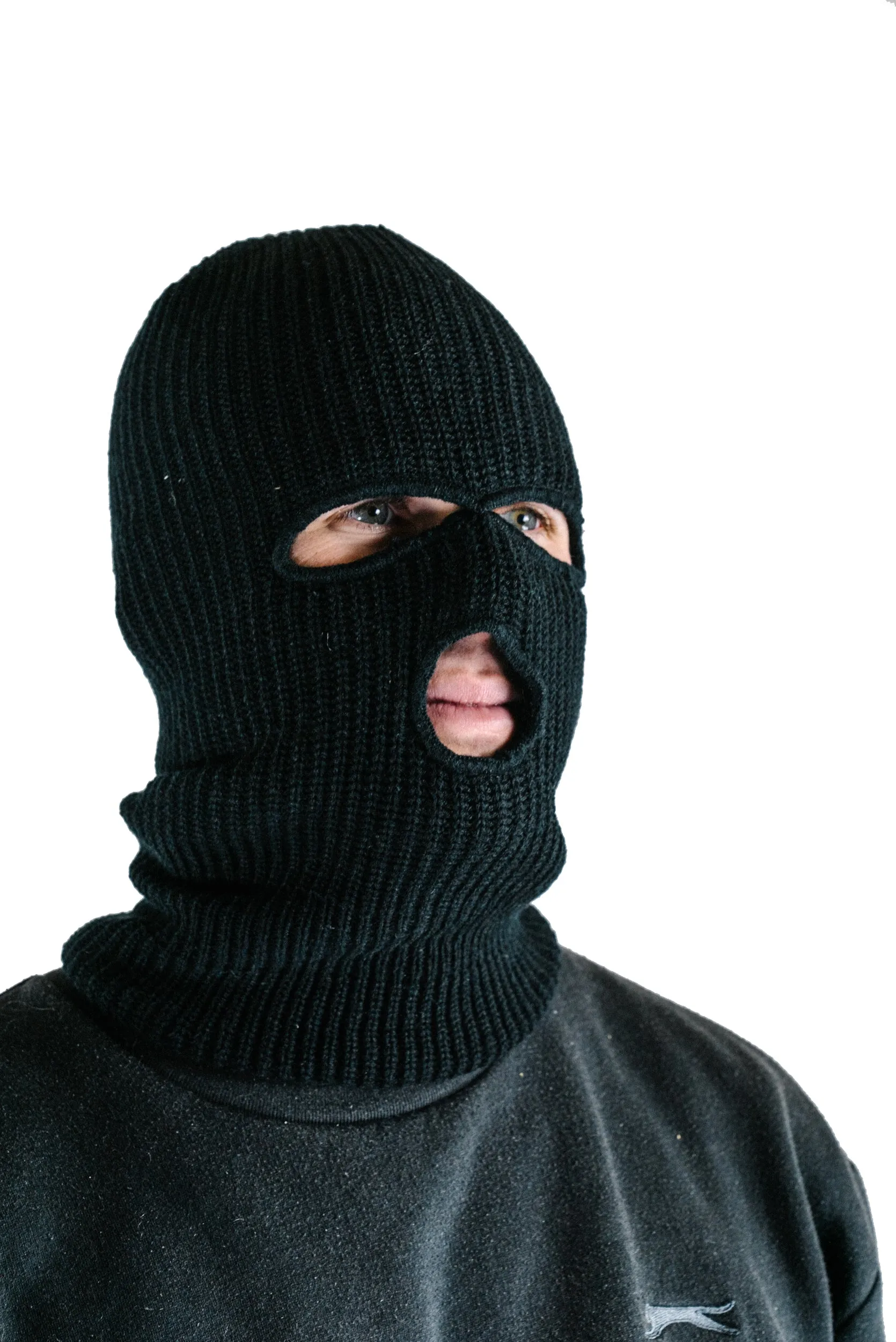 US Black Balaclava - (Red Wing)