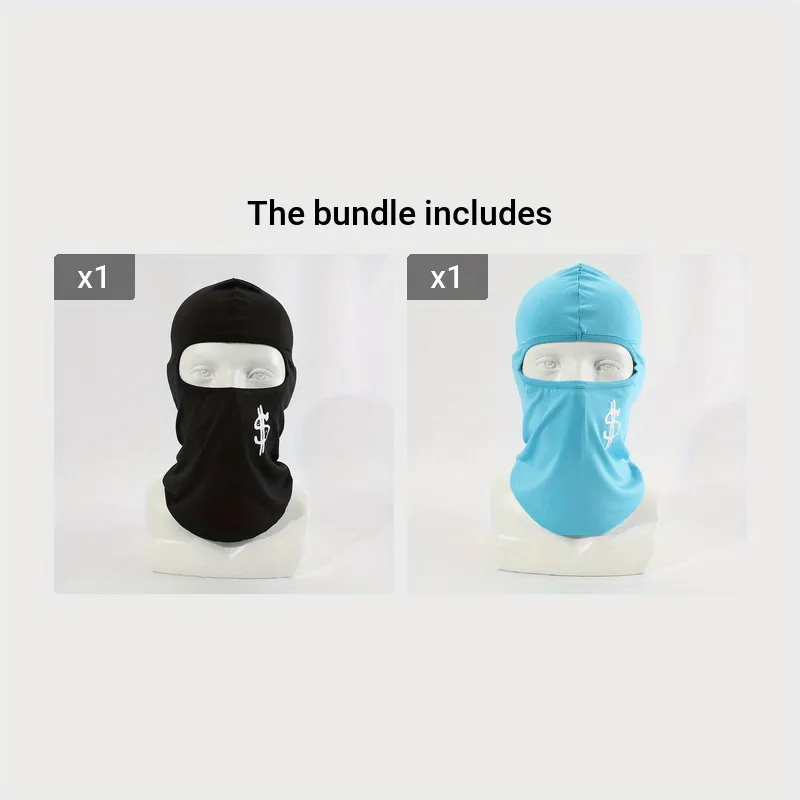 UV Protection Punk Style Balaclava – Dollar Print Breathable Full Face Mask Helmet Liner for Cycling, Skiing, Hiking, Fishing, and Outdoor Sports