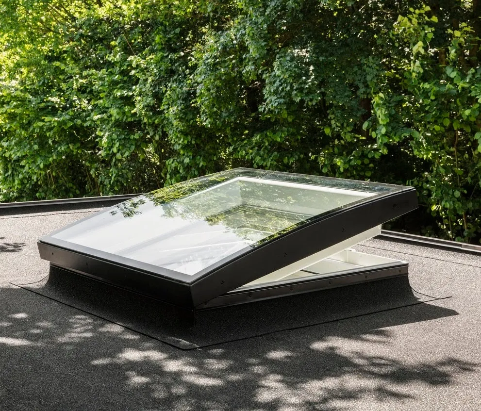 VELUX CVU 080080 1093 INTEGRA® Electric Curved Glass Rooflight Package 80 x 80 cm (Including CVU Triple Glazed Base & ISU Curved Glass Top Cover)