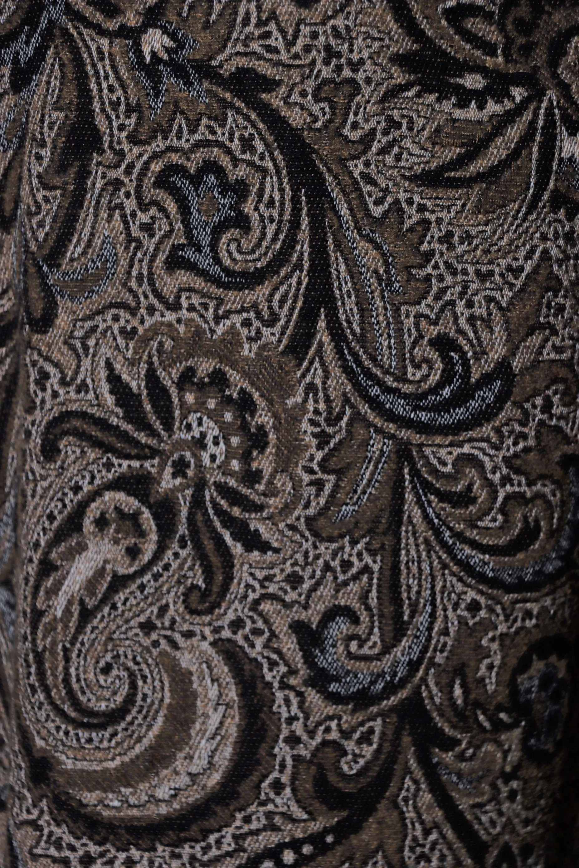 Vintage Brown Paisley Rabbit Coat