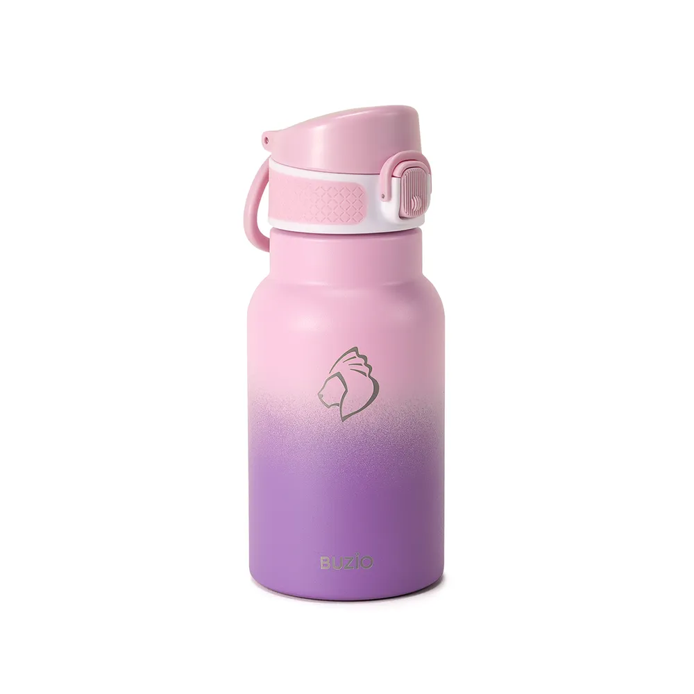 Water Bottle with Push Button Silicone Straw Lid | 12oz - 32oz