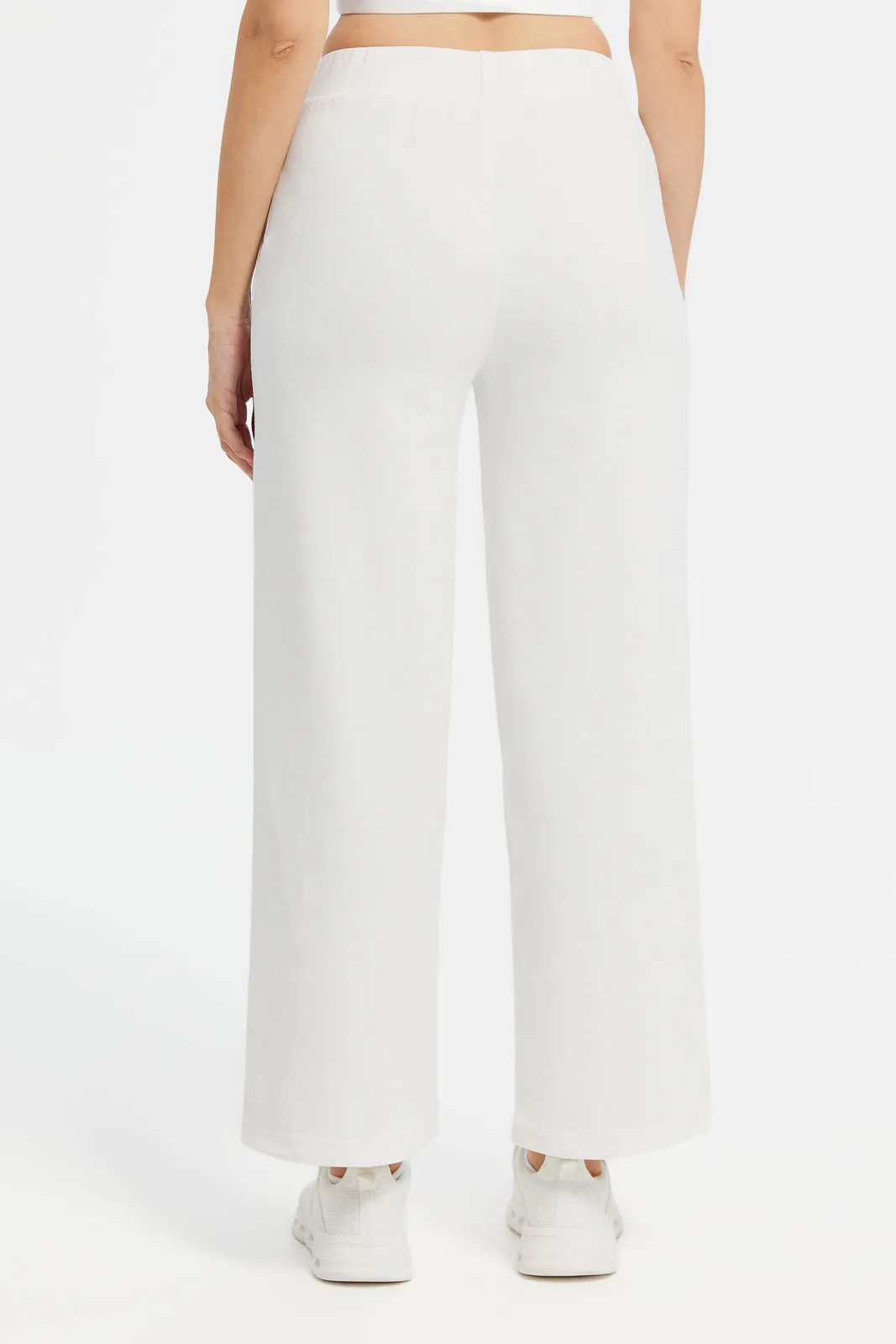 Women White Wide Leg Pants