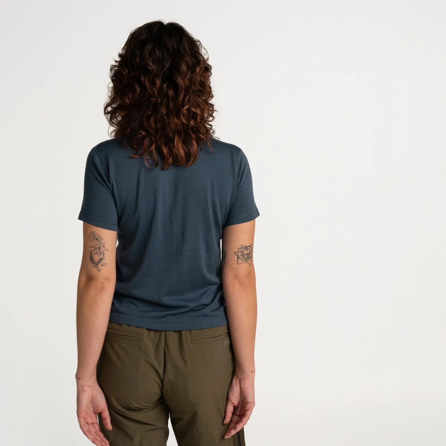 Womens Merino T-Shirt Blue