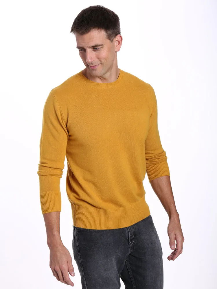 Zainuno Moizni Men's 100% Cashmere Crew Neck Pullover Sweater