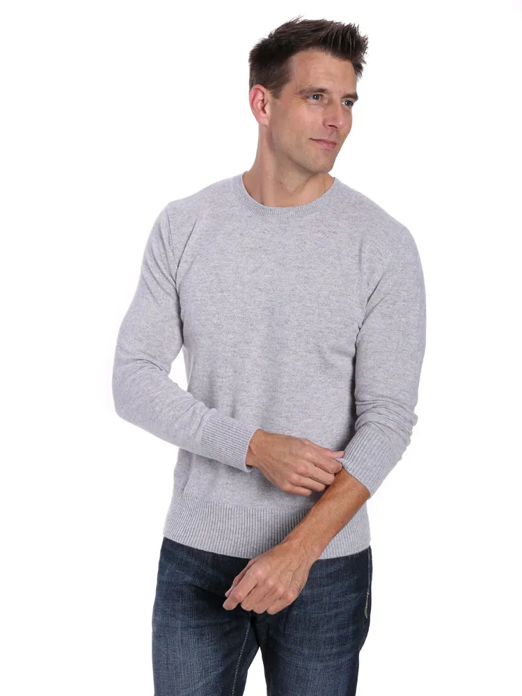 Zainuno Moizni Men's 100% Cashmere Crew Neck Pullover Sweater